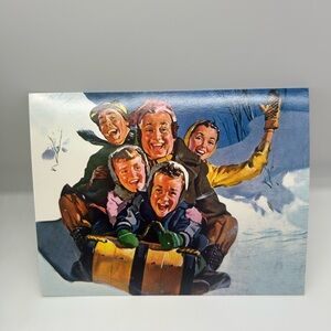 Vintage Christmas Cards 18 cards & envelopes 6.5" x 5" inside sentiment AGC NEW